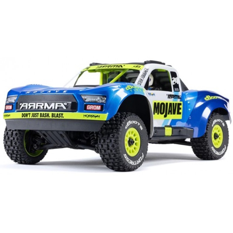 Arrma Mojave Grom MEGA 4WD 380 Brushed 1/18 Electric Desert Truck RTR (Blue/White) w/SLT2 2.4GHz Radio, Battery & Charger