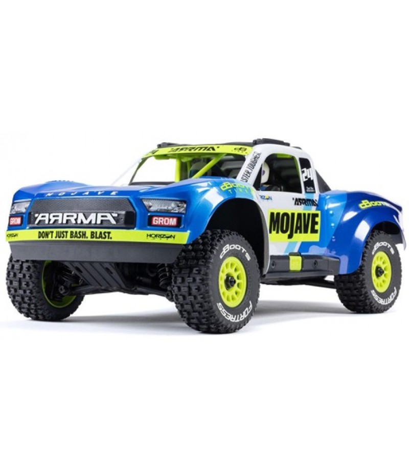 Arrma Mojave Grom MEGA 4WD 380 Brushed 1/18 Electric Desert Truck RTR (Blue/White) w/SLT2 2.4GHz Radio, Battery & Charger