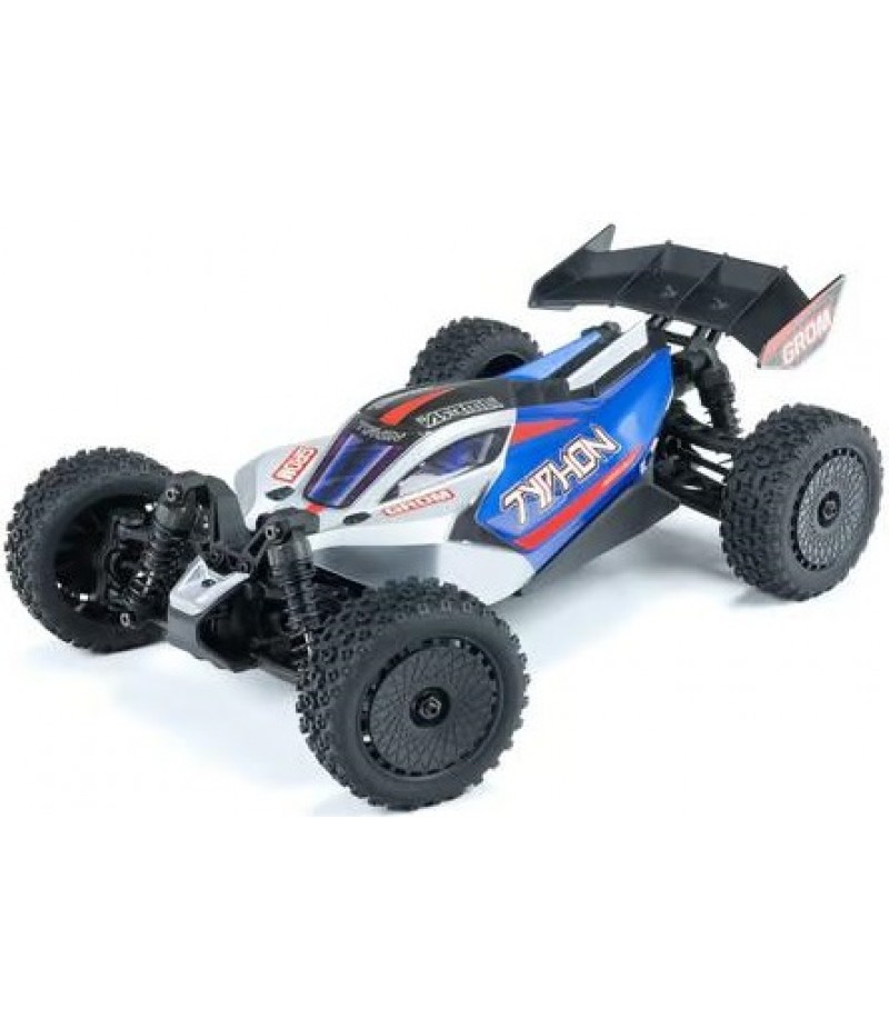 Arrma Typhon Grom MEGA 4WD 380 Brushed 1/18 Buggy RTR (Blue/Silver) w/SLT2 2.4GHz Radio, Battery & Charger