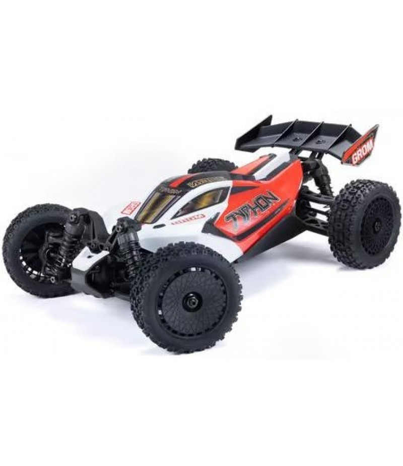 Arrma Typhon Grom MEGA 4WD 380 Brushed 1/18 Buggy RTR (Red/White) w/SLT2 2.4GHz Radio, Battery & Charger