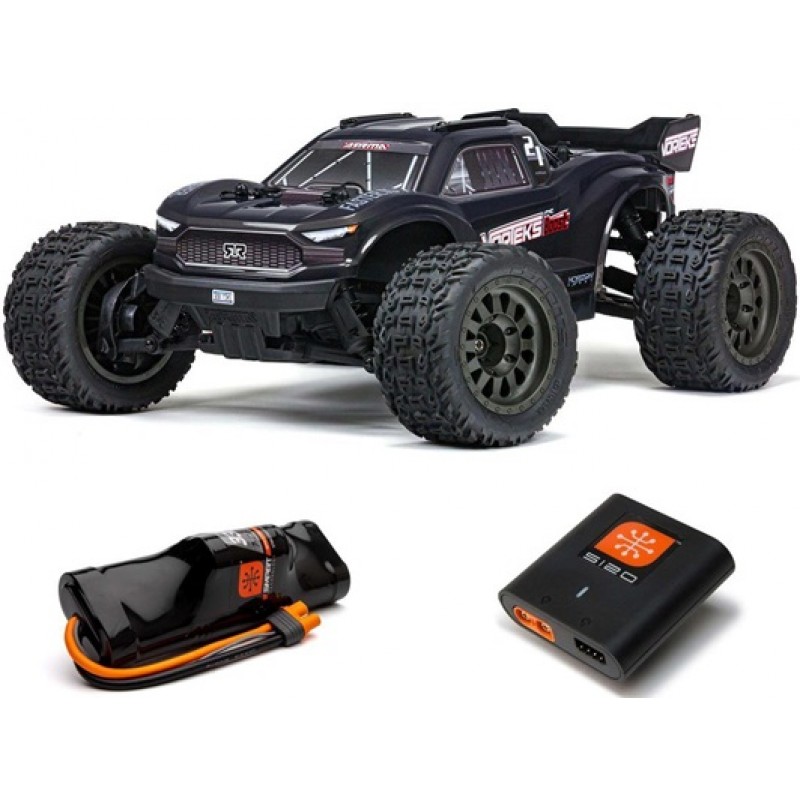 Arrma Vorteks 4X2 BOOST 1/10 Electric RTR Stadium Truck (Gun Metal) w/SLT2 2.4GHz Radio, Battery & Charger