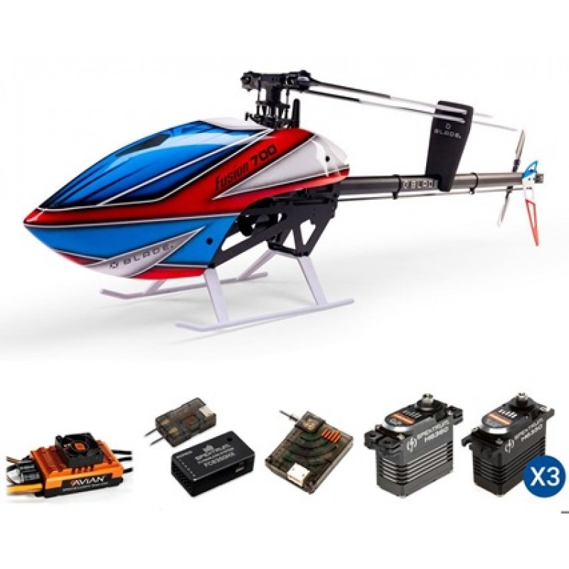 Blade Fusion 700 Electric Helicopter Super Combo Kit w/Servos, Carbon Blades, Smart ESC, Motor & FBL System