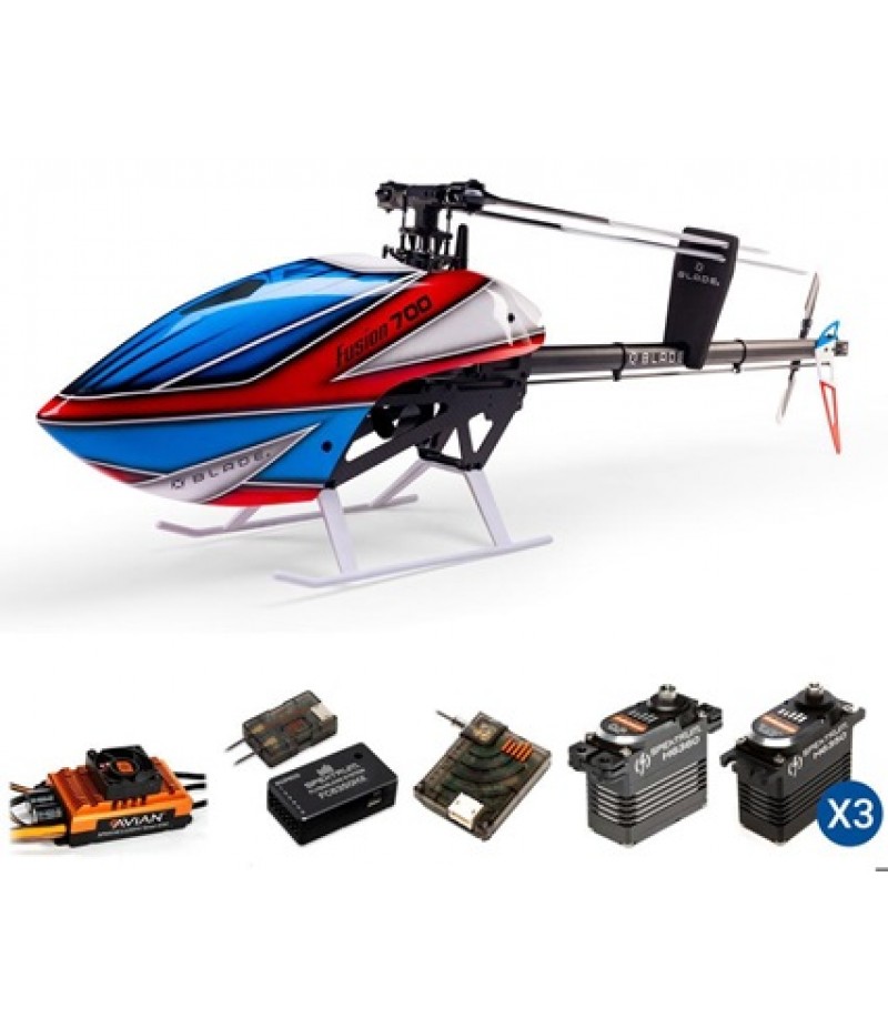 Blade Fusion 700 Electric Helicopter Super Combo Kit w/Servos, Carbon Blades, Smart ESC, Motor & FBL System