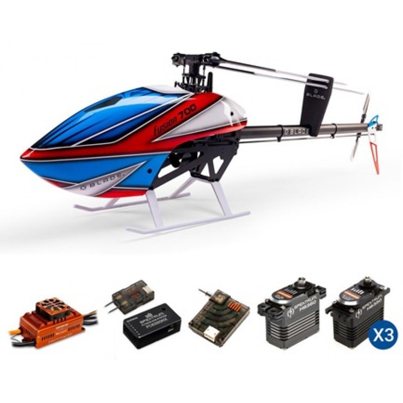 Blade Fusion 700 Electric Helicopter Super High Performance Combo Kit w/Servos, Carbon Blades, Smart ESC, Motor & FBL System