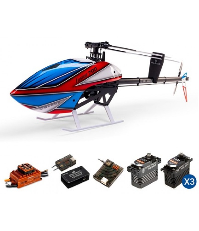 Blade Fusion 700 Electric Helicopter Super High Performance Combo Kit w/Servos, Carbon Blades, Smart ESC, Motor & FBL System