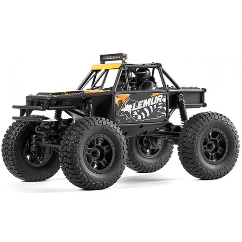 FMS 1/24 FCX24 Lemur 4x4 RTR Scale Micro Rock Crawler (Black/Orange) w/2.4GHz Radio, Battery & Charger