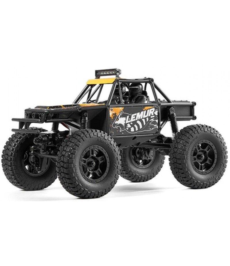 FMS 1/24 FCX24 Lemur 4x4 RTR Scale Micro Rock Crawler (Black/Orange) w/2.4GHz Radio, Battery & Charger