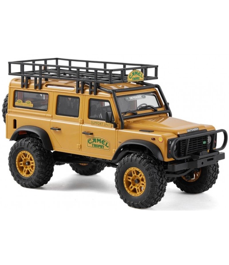 FMS FCX24M Camel Trophy Land Rover Defender 110 1/24 RTR Micro Rock Crawler Rock Crawler Trail Truck (Yellow)