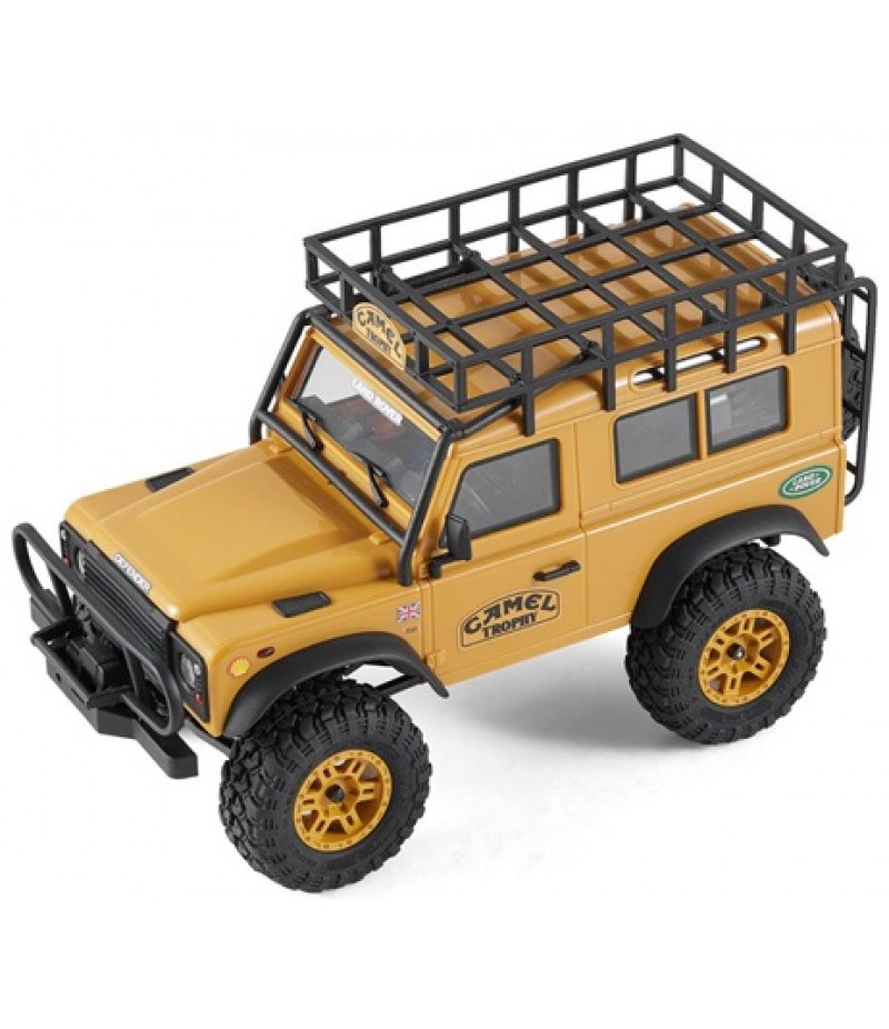 FMS FCX24M Camel Trophy Land Rover Defender 90 1/24 RTR Micro Rock Crawler Rock Crawler Trail Truck (Yellow)