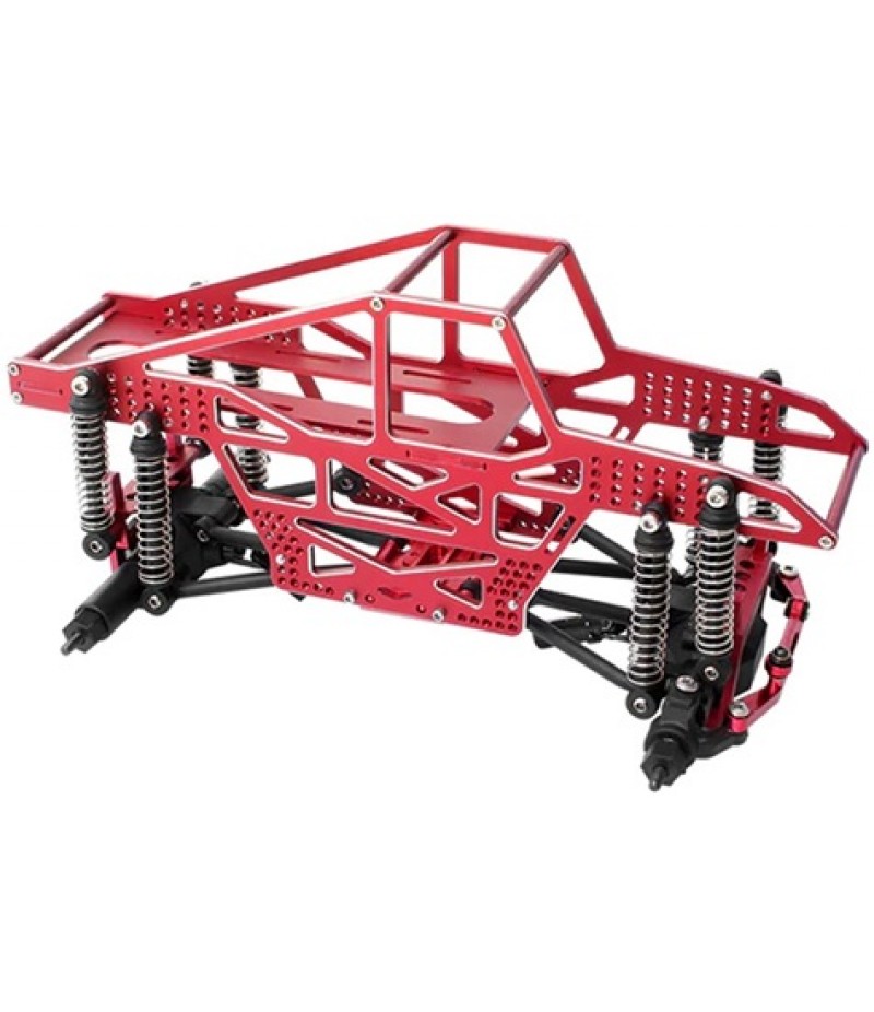 Furitek 1/24 Rampart CNC Machined Monster Truck Full Chassis Kit (Red)