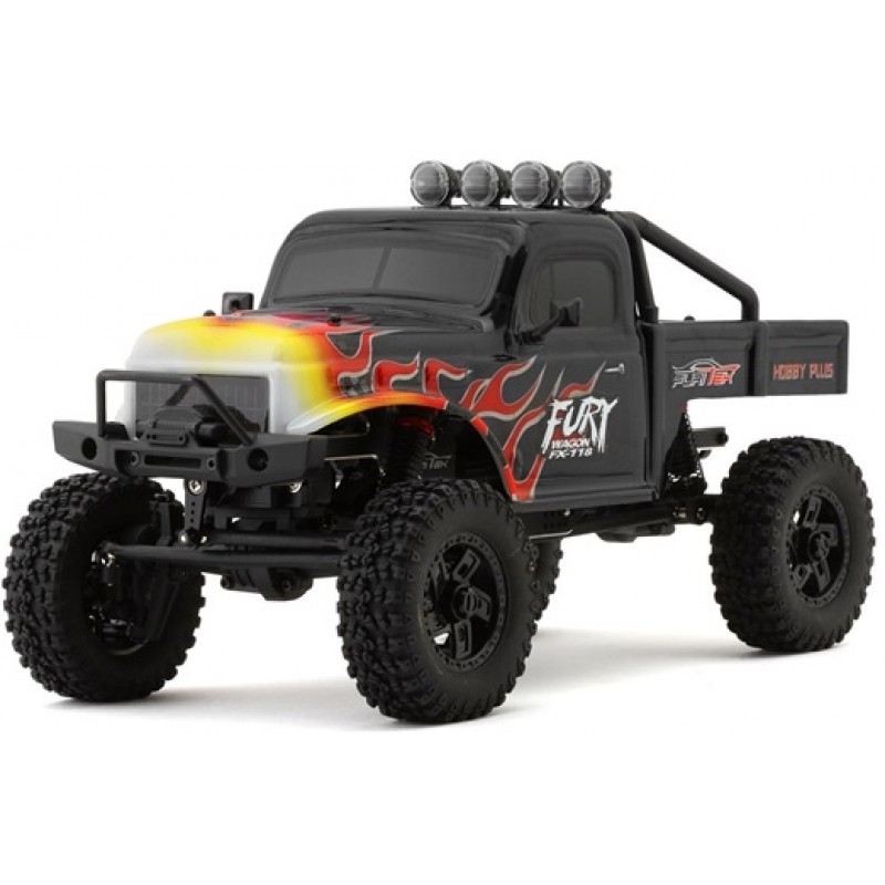 Furitek FX118 Fury Wagon 1/18 RTR Brushless Rock Crawler (Black/Flames)