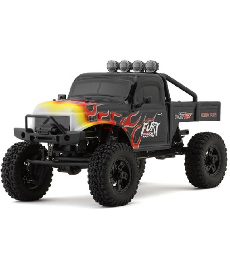 Furitek FX118 Fury Wagon 1/18 RTR Brushless Rock Crawler (Black/Flames)