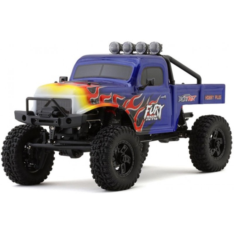 Furitek FX118 Fury Wagon 1/18 RTR Brushless Rock Crawler (Blue/Flames)