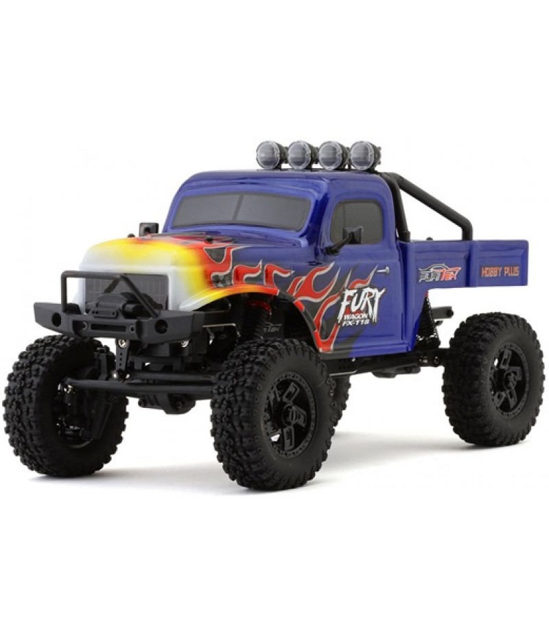 Furitek FX118 Fury Wagon 1/18 RTR Brushless Rock Crawler (Blue/Flames)