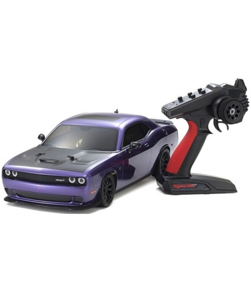 Kyosho Fazer Mk2 FZ02L 2015 Dodge Challenger SRT Hellcat 4WD 1/10 RTR Touring Car w/Syncro KT-231P 2.4GHz Radio (Purple)