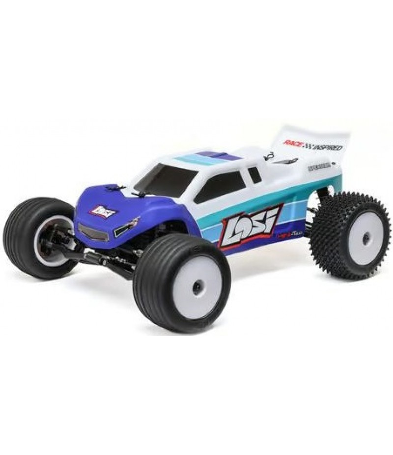 Losi Mini-T 2.0 V2 1/18 RTR 2WD Brushless Stadium Truck (Blue) w/2.4GHz Radio, Battery & Charger