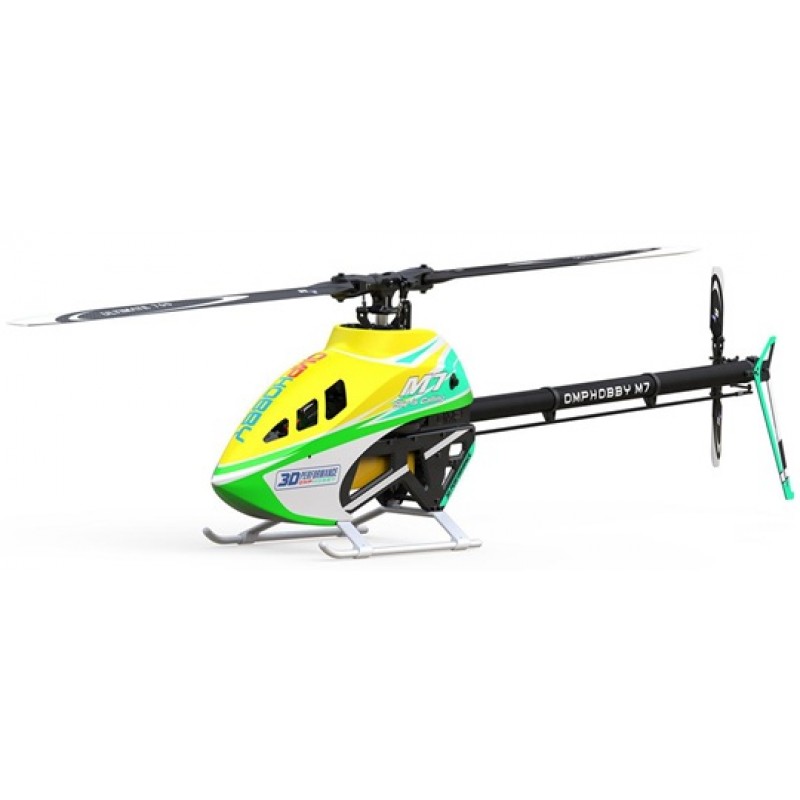 OMPHobby M7 Electric Helicopter Kit w/"RotorTech" Blades (Lime Yellow)