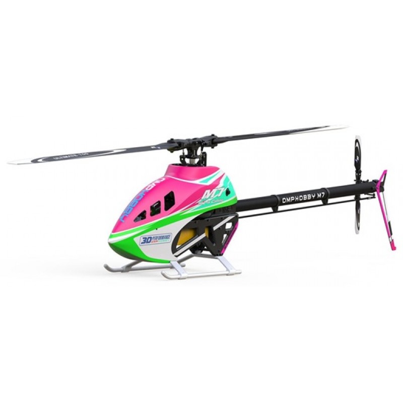 OMPHobby M7 Electric Helicopter Kit w/"RotorTech" Blades (Tropical Pink)