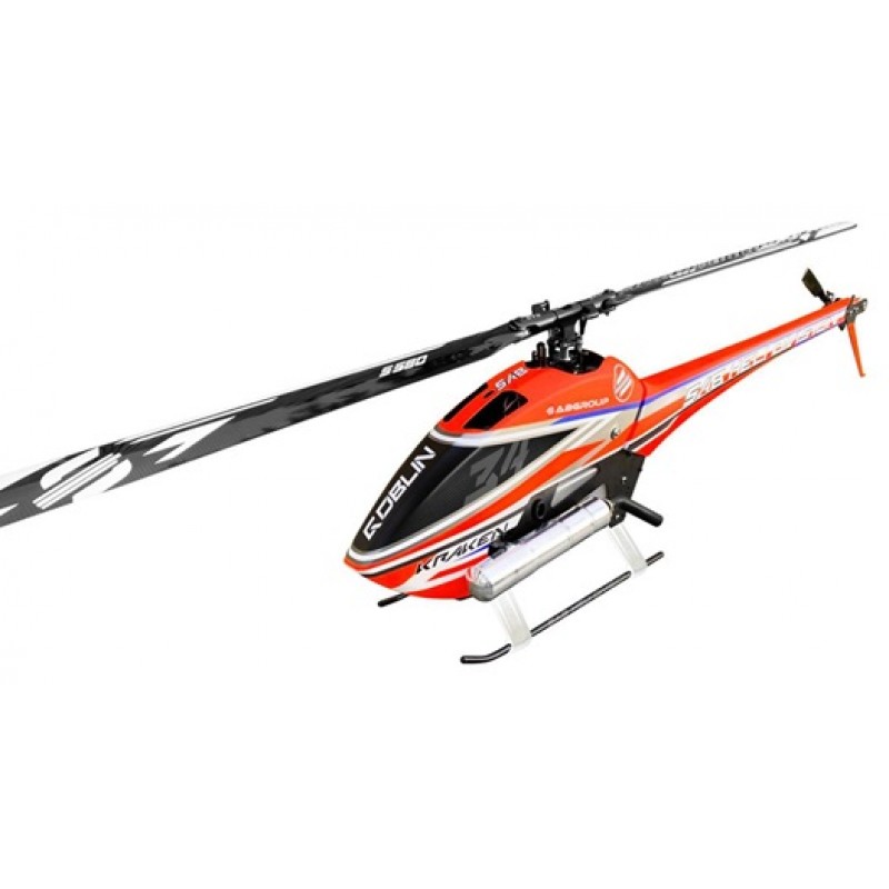 SAB Goblin Kraken 580 Nitro Helicopter Kit (Orange/Blue) w/Main & Tail Blades