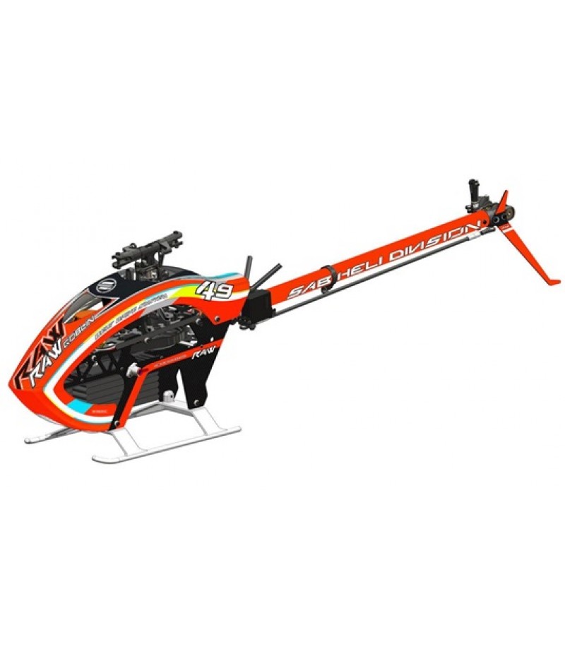 SAB Goblin Raw 420 Competition Electric Helicopter Kit (Orange) w/Blades