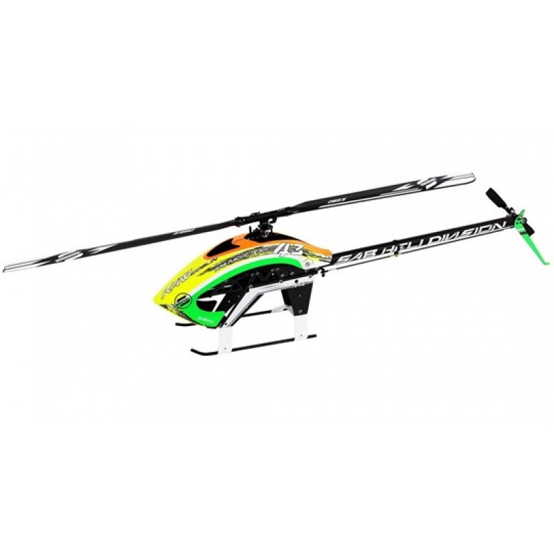 SAB Goblin Raw 580 Electric Helicopter Kit (Orange/Green/Yellow) w/Main & Tail Blades