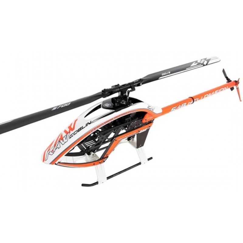 SAB Goblin Raw 700 Electric Helicopter Kit (Orange/White) w/Main & Tail Blades