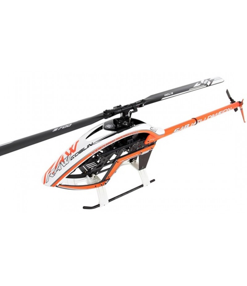 SAB Goblin Raw 700 Electric Helicopter Kit (Orange/White) w/Main & Tail Blades