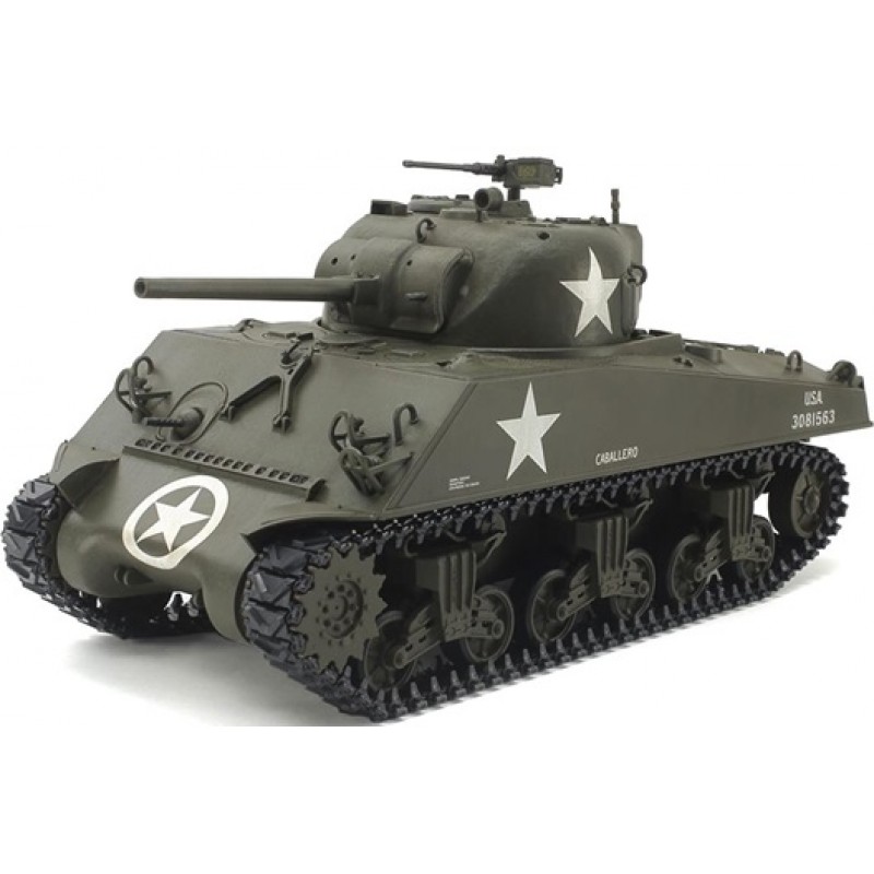 Tamiya 1/35 U.S. M4A3 Sherman RC Model Medium Tank Kit w/TTU-10 Transmitter & MC-07 Control Unit