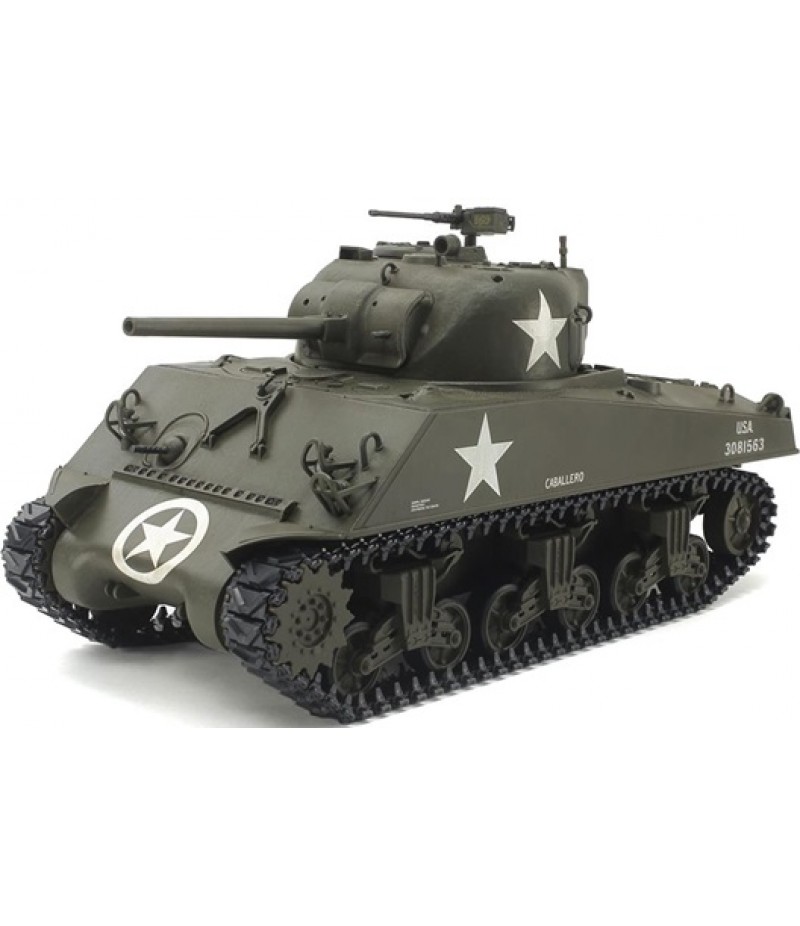 Tamiya 1/35 U.S. M4A3 Sherman RC Model Medium Tank Kit w/TTU-10 Transmitter & MC-07 Control Unit