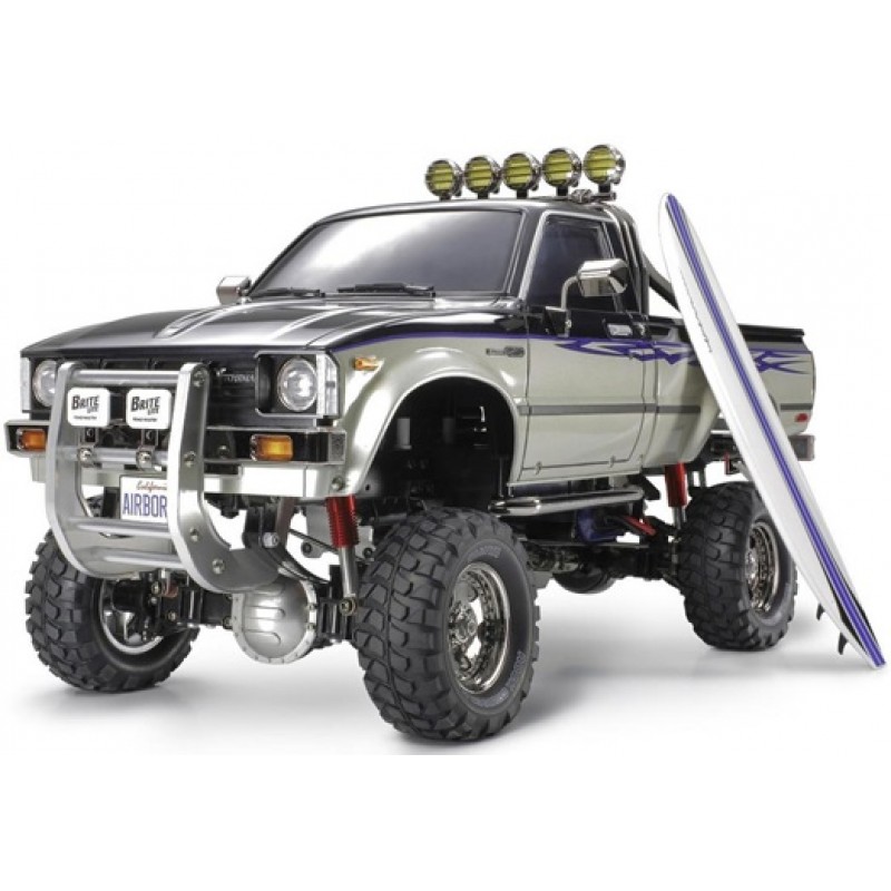 Tamiya Toyota Hilux High-Lift Electric 4X4 Scale Truck Kit w/3-Speed & Surfboard