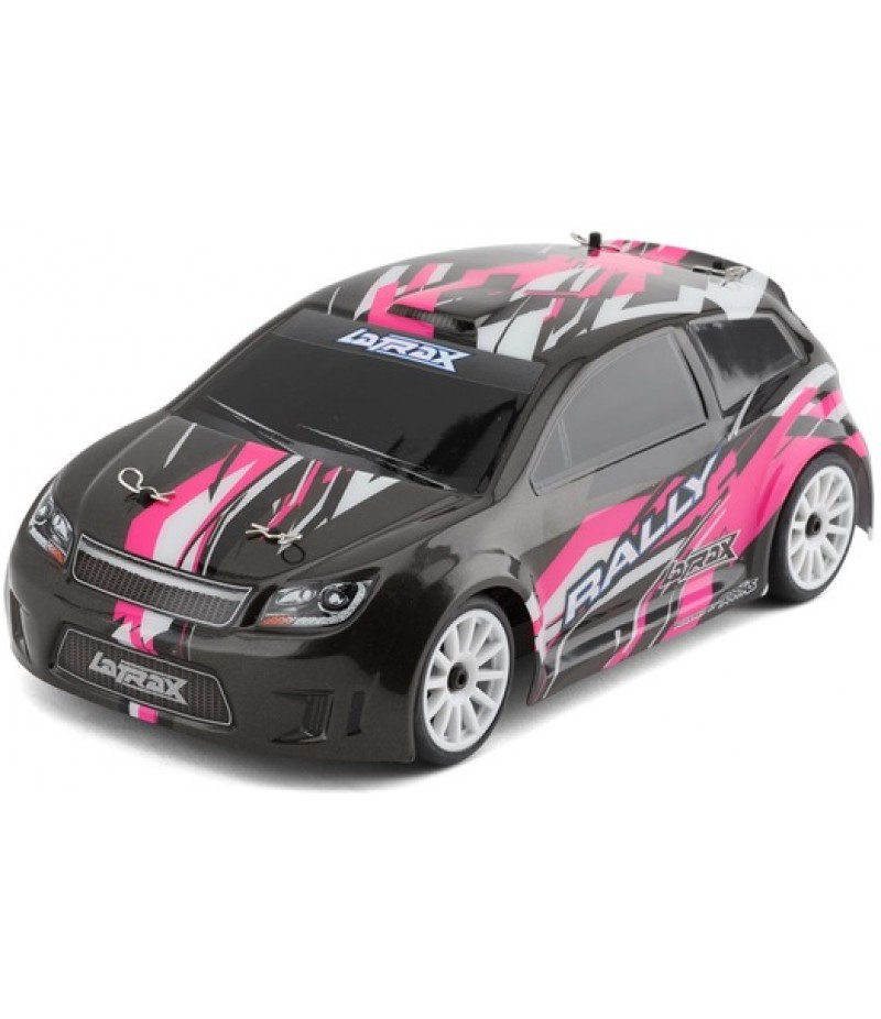 Traxxas 1/18 Latrax Rally RTR 4WD Electric Rally Car (Black/Pink) w/2.4GHz Radio, Battery & AC Charger