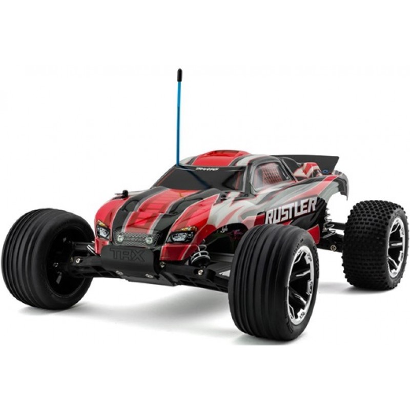 Traxxas Rustler 1/10 RTR Stadium Truck (Red) w/XL-5 ESC, TQ 2.4GHz Radio, Battery & USB-C Charger