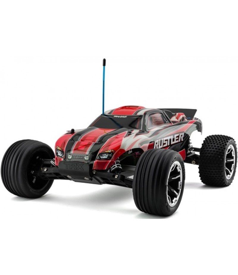 Traxxas Rustler 1/10 RTR Stadium Truck (Red) w/XL-5 ESC, TQ 2.4GHz Radio, Battery & USB-C Charger