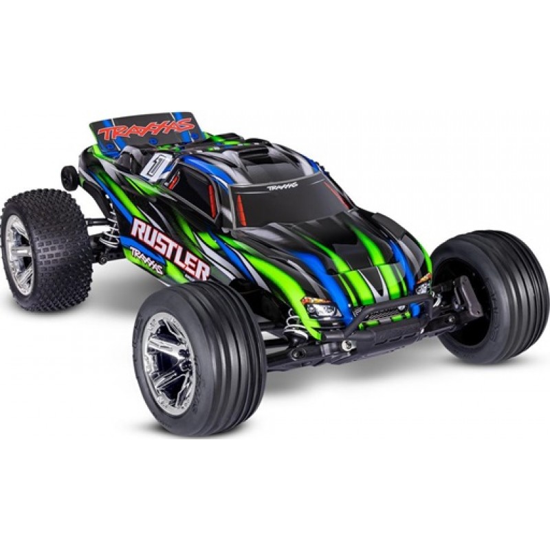 Traxxas Rustler BL-2s HD 1/10 RTR 2WD Brushless Stadium Truck (Green) w/BL-2s ESC & TQ 2.4GHz Radio