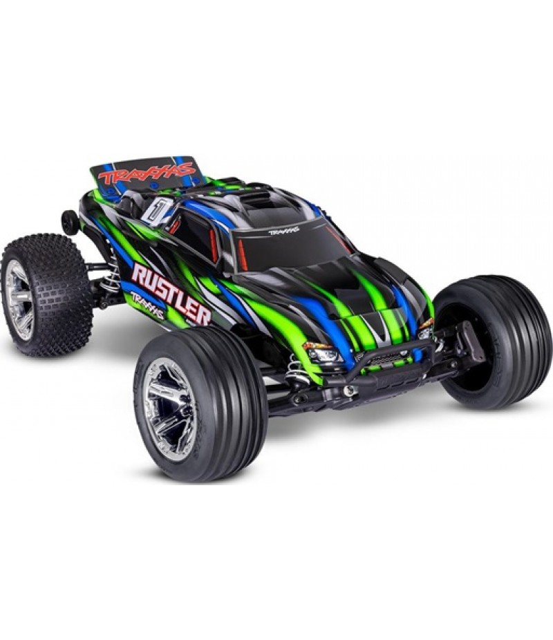 Traxxas Rustler BL-2s HD 1/10 RTR 2WD Brushless Stadium Truck (Green) w/BL-2s ESC & TQ 2.4GHz Radio