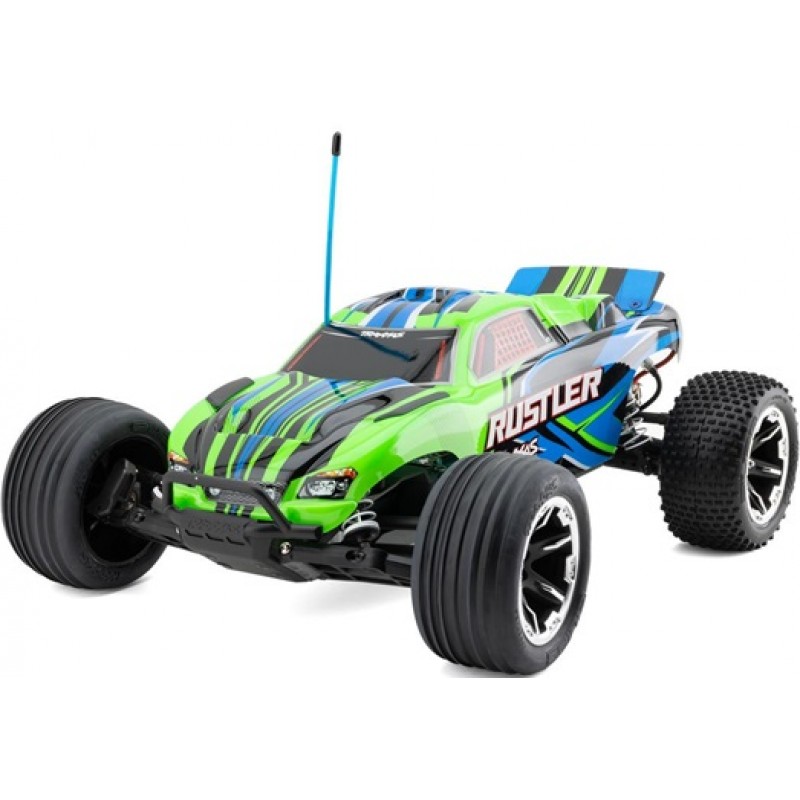 Traxxas Rustler HD 1/10 RTR 2WD Electric Stadium Truck (Green) w/XL-5 ESC, TQ 2.4GHz Radio, Battery & USB-C Charger