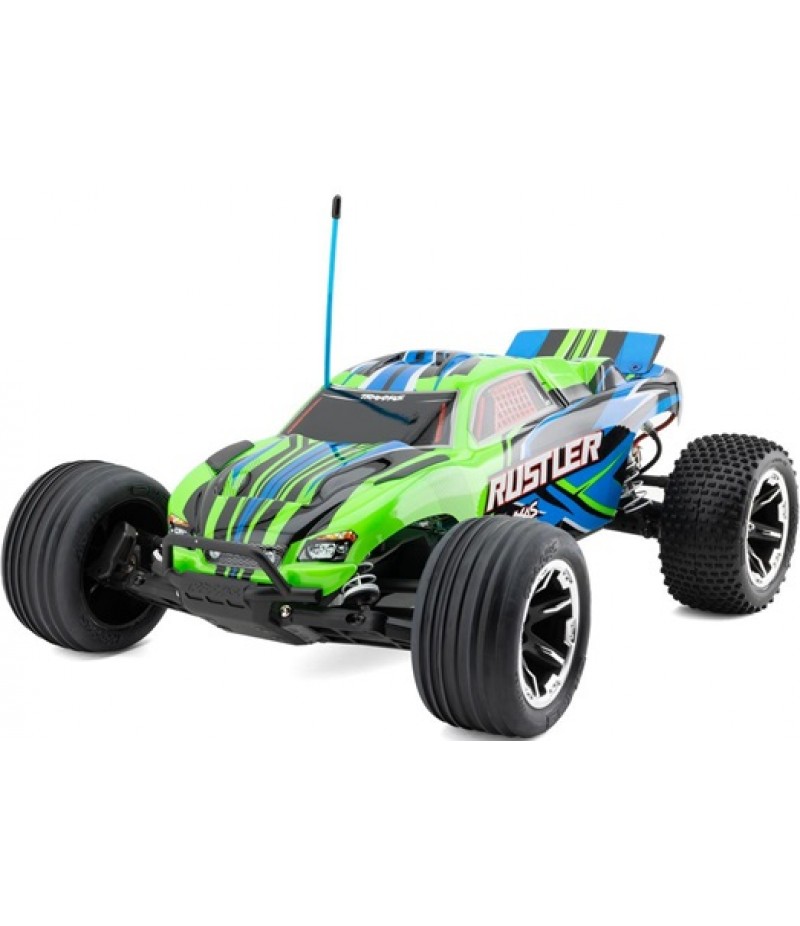 Traxxas Rustler HD 1/10 RTR 2WD Electric Stadium Truck (Green) w/XL-5 ESC, TQ 2.4GHz Radio, Battery & USB-C Charger