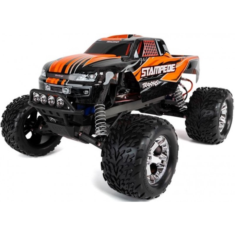 Traxxas Stampede 1/10 RTR Monster Truck (Orange) w/LED Light Set, TQ 2.4GHz Radio, Battery & DC Charger