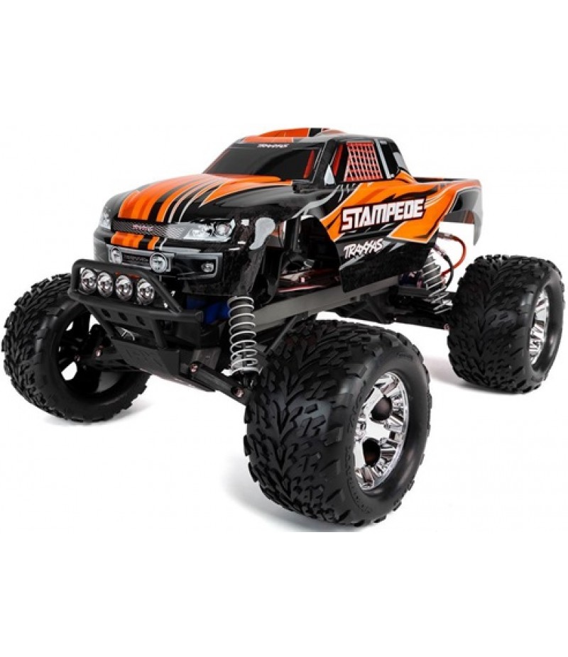 Traxxas Stampede 1/10 RTR Monster Truck (Orange) w/LED Light Set, TQ 2.4GHz Radio, Battery & DC Charger