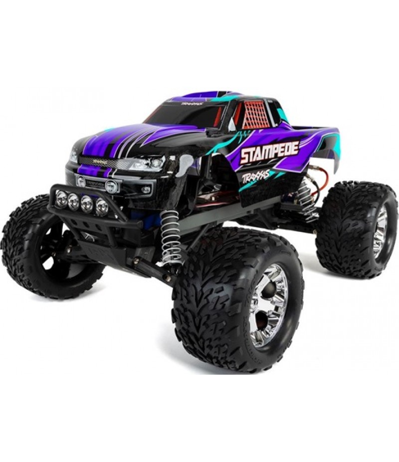 Traxxas Stampede 1/10 RTR Monster Truck (Purple) w/LED Light Set, TQ 2.4GHz Radio, Battery & DC Charger