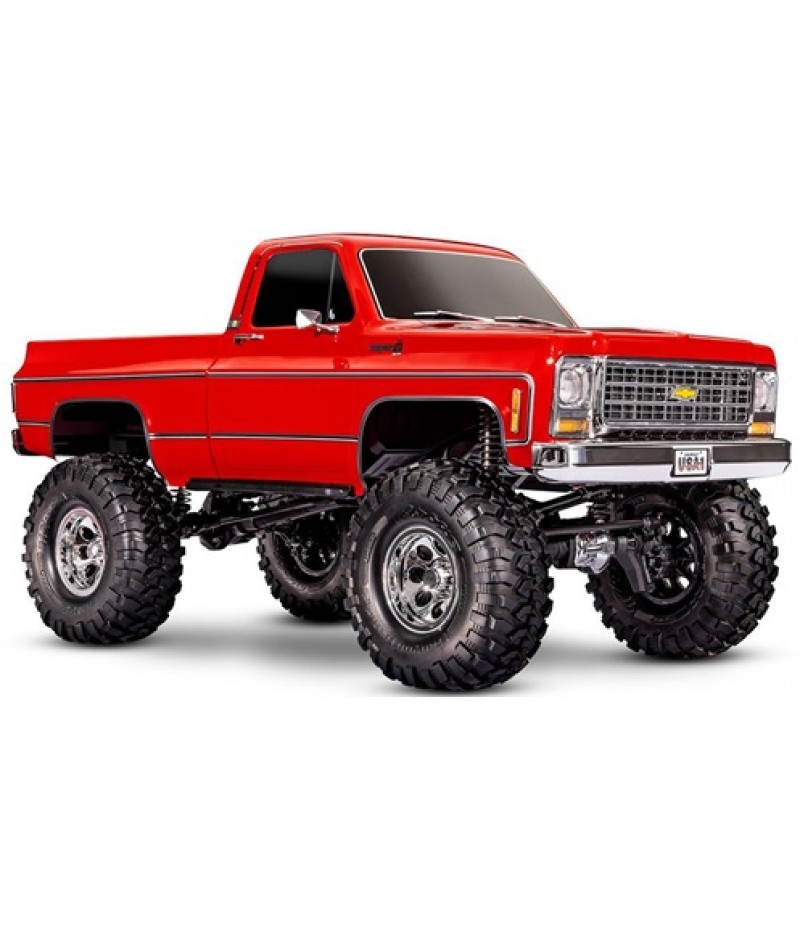 Traxxas TRX-4 1/10 High Trail Edition RC Crawler w/1979 Chevy K10 Truck Body (Red) &/TQi 2.4GHz Radio