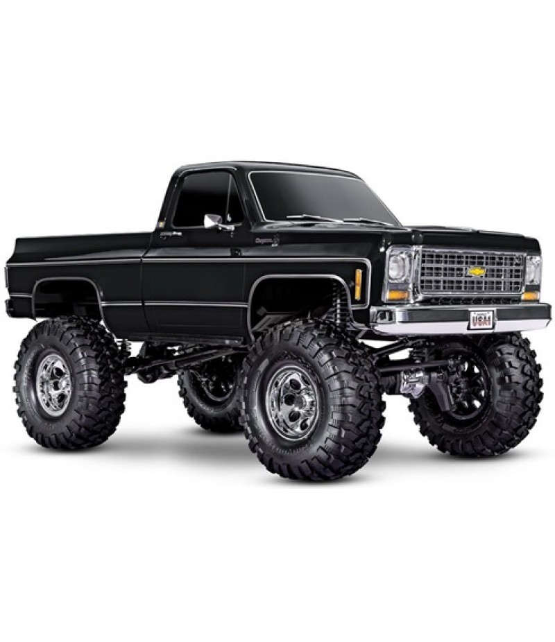 Traxxas TRX-4 1/10 High Trail Edition RC Crawler w/'79 Chevy K10 Truck Body (Black) &/TQi 2.4GHz Radio