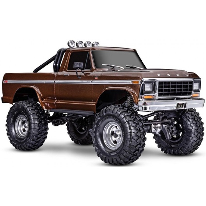 Traxxas TRX-4 1/10 High Trail Edition RC Crawler w/'79 Ford F-150 Ranger XLT Body (Brown) & TQi 2.4GHz Radio