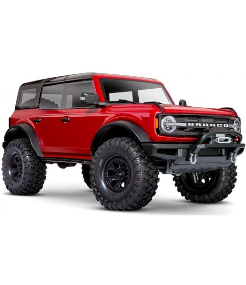 Traxxas TRX-4 1/10 Trail Crawler Truck w/2021 Ford Bronco Body (Red) & TQi 2.4GHz Radio