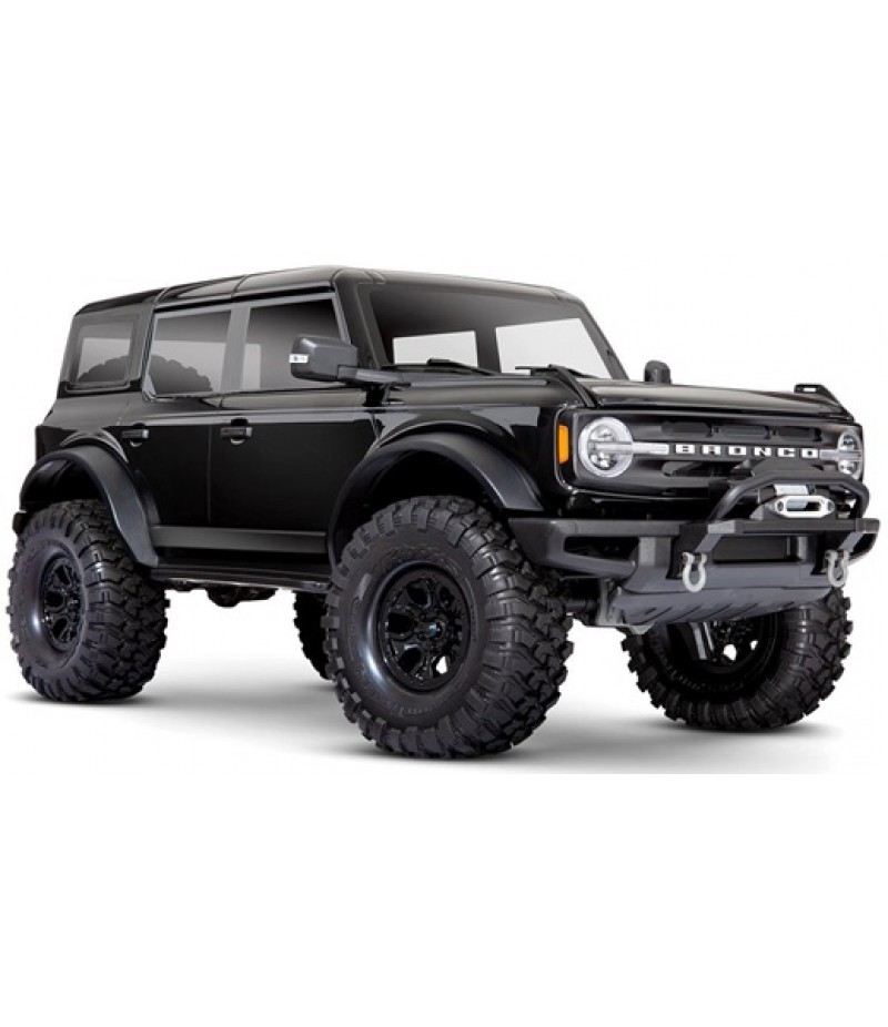 Traxxas TRX-4 1/10 Trail Crawler Truck w/2021 Ford Bronco Body (Shadow Black) & TQi 2.4GHz Radio