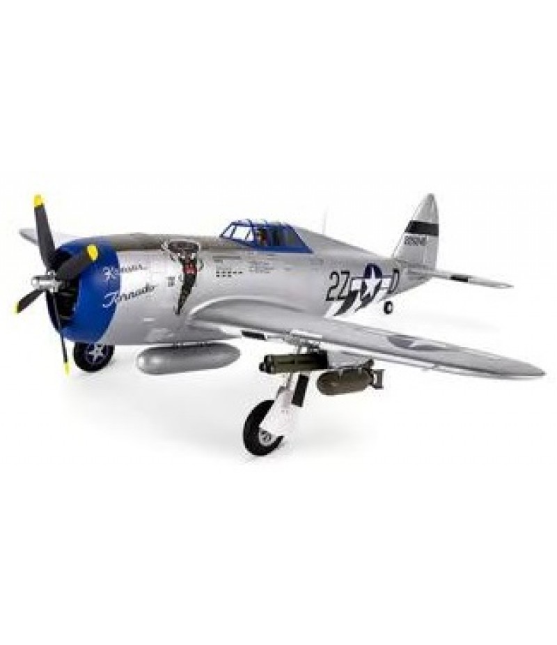 E-flite P-47 Razorback Bind-N-Fly Basic Electric Airplane w/AS3X & SAFE (1.2m)