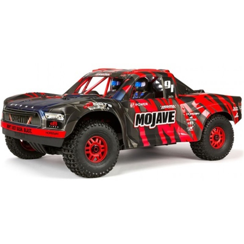 Arrma 1/7 MOJAVE 6S V2 4WD BLX Desert Truck with Spektrum Firma RTR (Red / Black)