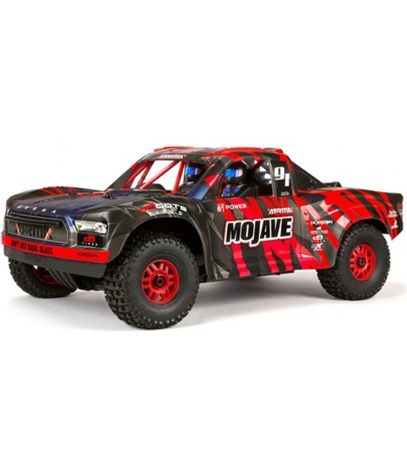 Arrma 1/7 MOJAVE 6S V2 4WD BLX Desert Truck with Spektrum Firma RTR (Red / Black)