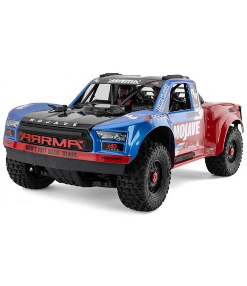 Arrma Mojave 4S BLX Brushless 1/8 4WD RTR Electric Desert Truck (Blue/Red) w/Spektrum SLT3 2.4GHz Radio