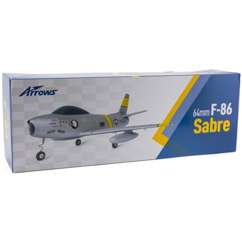 Arrows Hobby F-86 Sabre 64mm EDF PNP Electric Airplane (860mm) w/Vector Flight Stabilization System